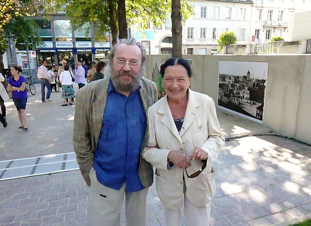 André et Jacqueline Pomarat à l’inauguration de l’Allée des Justes à Strasbourg
