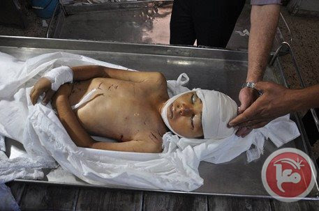 L’armée israélienne a tué un enfant palestinien de Gaza ce samedi 14 juin 2014