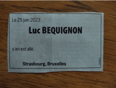 Les nôtres: Luc Béquignon