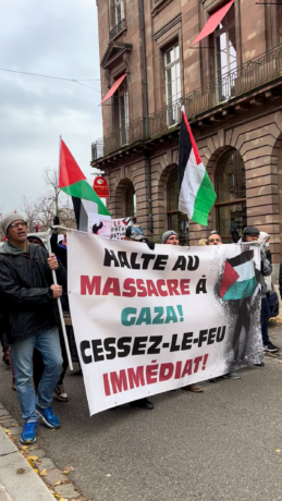Gaza-Strasbourg 300 manifestant.e.s
